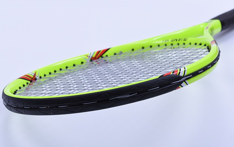 Carbon Fiber Tennis Racket Beginnende Beginner Training Tennis Shot Stabiele Demping Enkel Racket Met Snaren Q1316CME