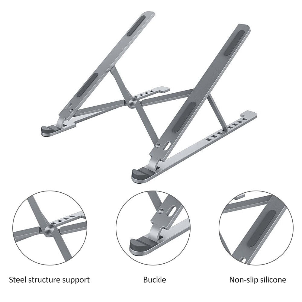 Foldable Adjustable Laptop Tablet Stand Non-Slip Desktop Holder Mounts Laptop Accessories For Macbook Pro Air Notebook Stand SD