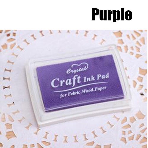 Handmade DIY Craft Oil Based DIY Ink Pad Rubber Stamps Fabric Wood Paper Scrapbooking 8 Colors Ink pad Finger Paint: Lavender