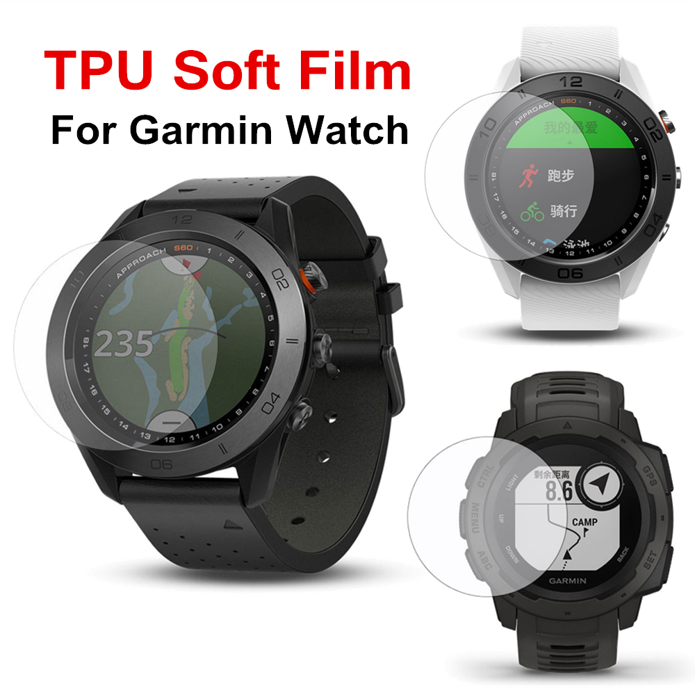 Película protectora de pantalla para Garmin Fenix 5X 5S 5 3 245 945 235 45 Instinct Vivoactive3 Vivosmart HR reloj Protector de película suave de tpu
