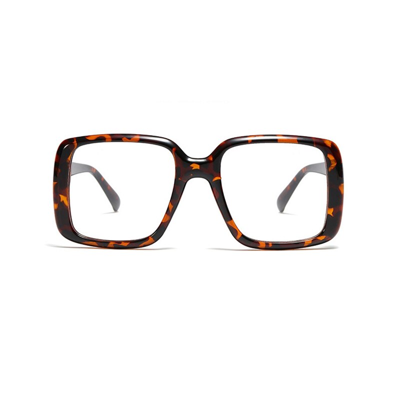 Naisten silmälasien kehys neliömäiset lasit läpinäkyvät optiikka naiselliset lasit ylisuuret naisten silmälasien kehys