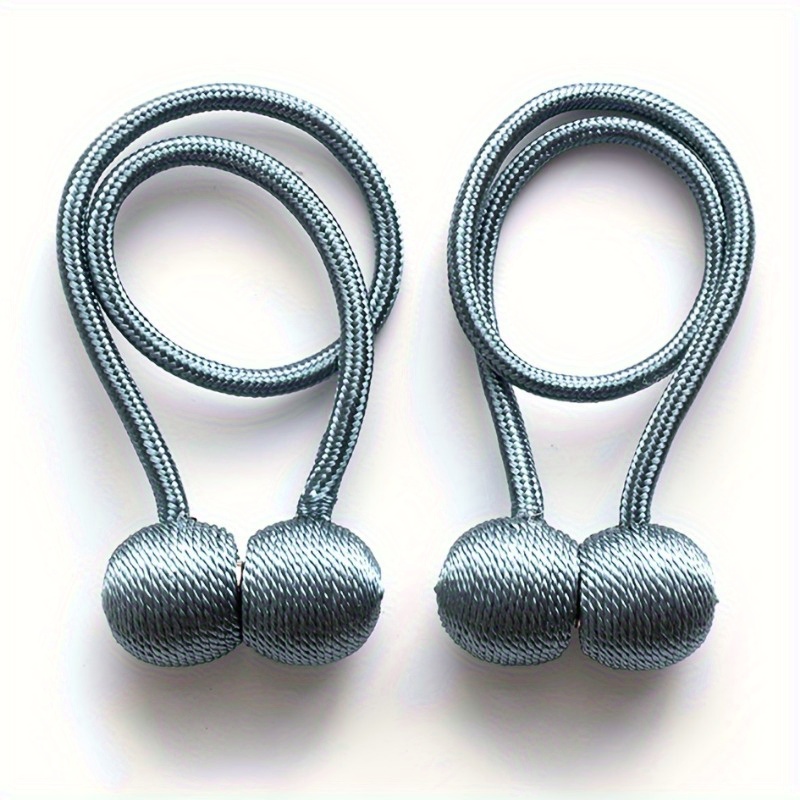 2pcs/pair Magnetic Curtain Tiebacks, Earphone Curtain Holdbacks, Bathroom Shower Curtain Accessories: Blauw