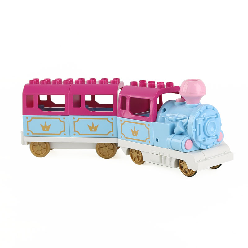 Locomotiva elettrica Pista del Treno Cabina Accessori blocchi di Costruzione di Grandi Blocchi Compatibile Con Duploed Giocattoli Per I Bambini 63PCS Giocattoli FAI DA TE: HC-FL-SET2