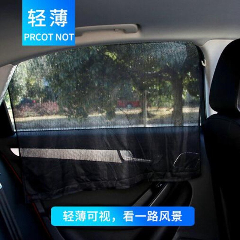 Auto Side Window Gaas Magneet Zonnescherm Auto Gordijnen Zon-Slip Geïsoleerde Blok Magnetische Auto Uitschuifbare Zonnescherm