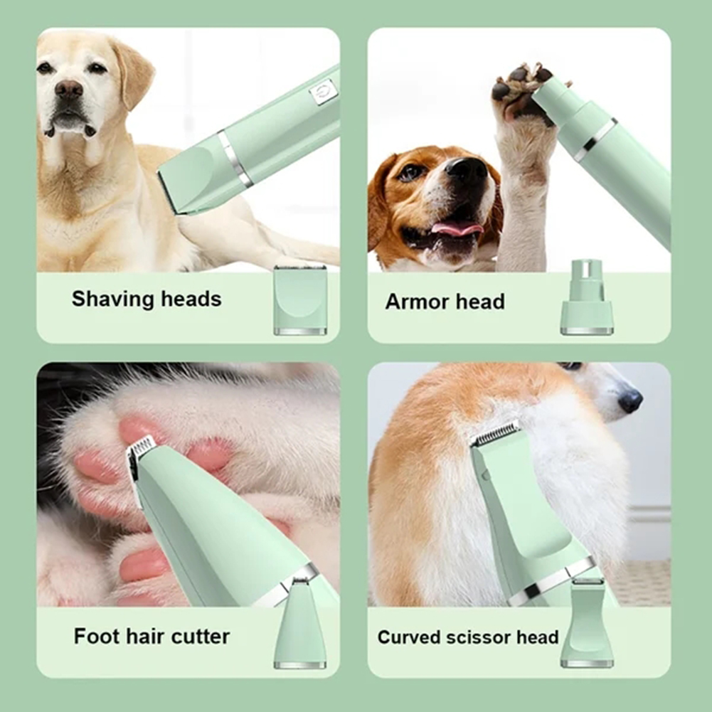 Professionele 4-in-1 Elektrische Pet Grooming Tool Set Hond Tondeuse USB Oplaadbare Huisdieren Kapsel Trimmer Scheerapparaat katten Levert