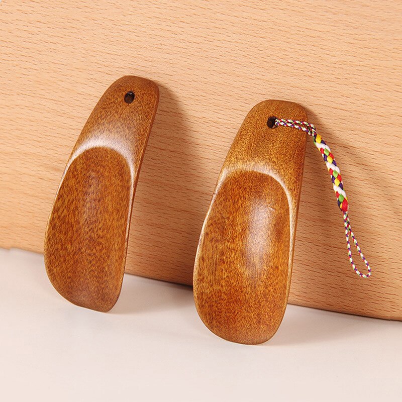 Portátil 1 piezas de mango largo zapato elevador de madera maciza calzador Natural cuerno del zapato de madera accesorios de zapatos