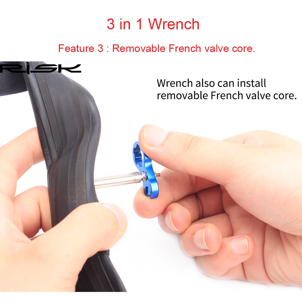 Schrader – 2-risque-installer un convertisseur de Valve Presta avec clé 3 en 1, outils de Conversion de roue de bicyclette