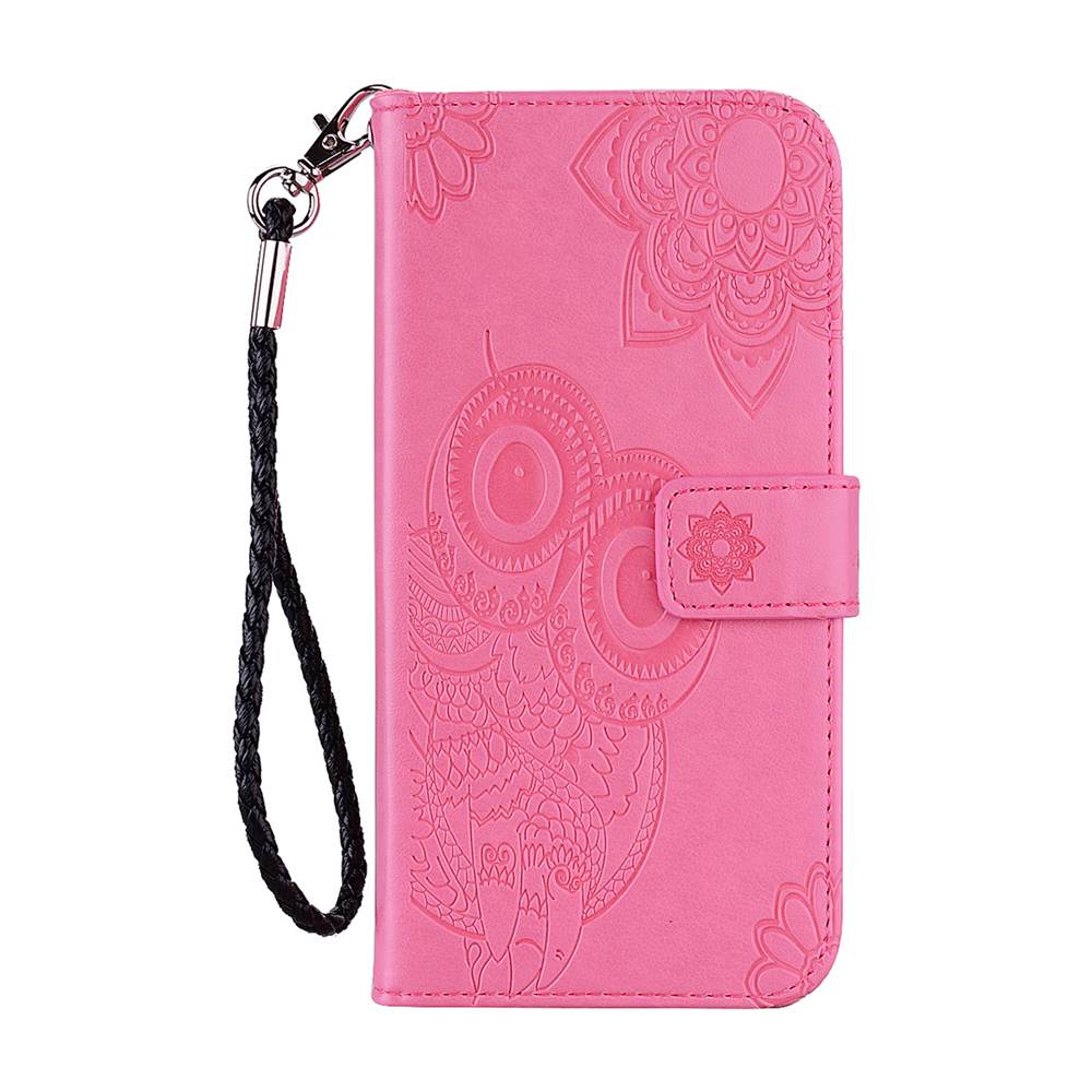 Redmi Note 9 funda 3D búho Flip Funda de cuero para Xiaomi Redmi Note 9 6,53 pulgadas funda de cartera Capa Redmi Note 9 funda: Pink