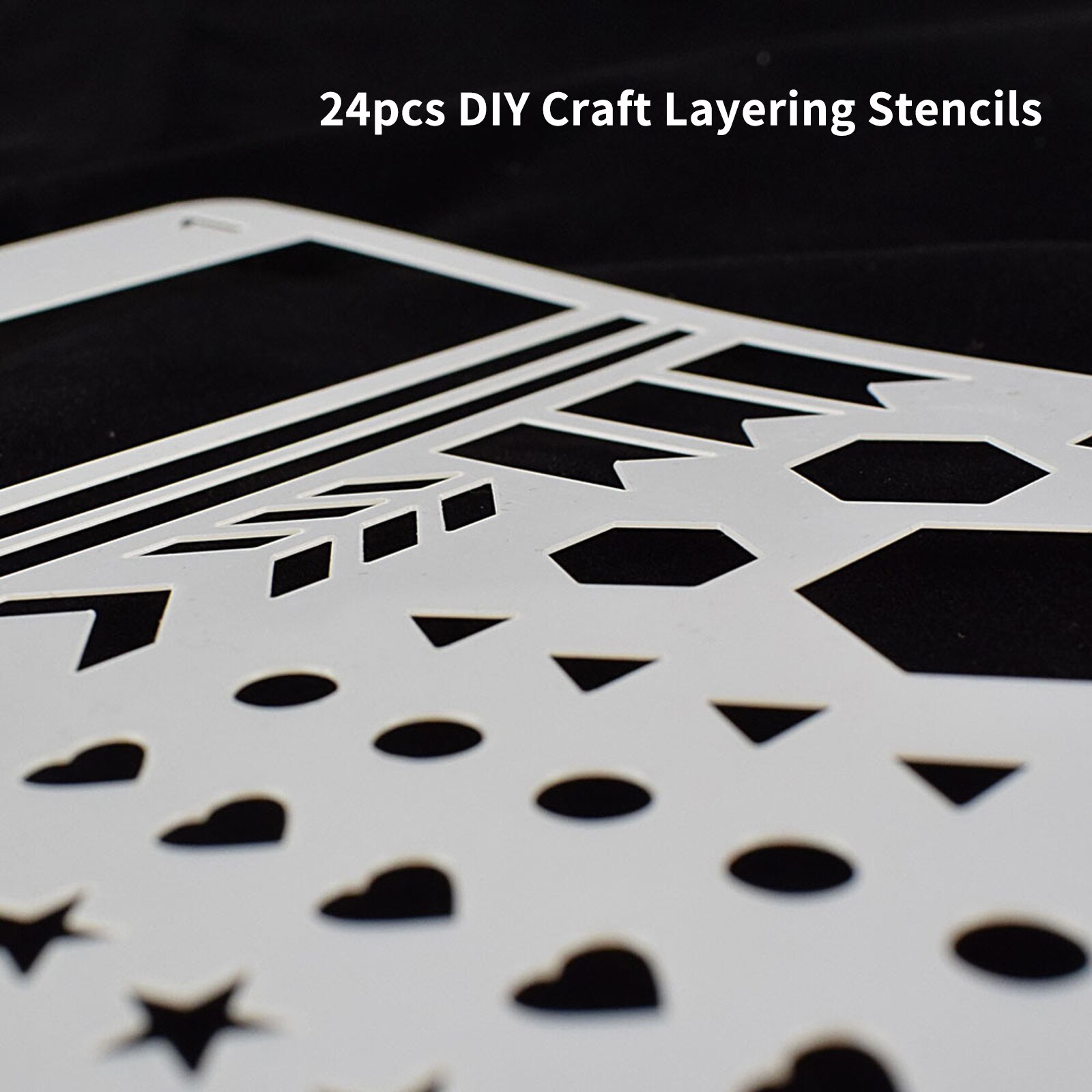 24Pcs Tekening Sjabloon Meerdere Patronen Plastic Planner Diy Tekening Sjabloon Dagboek Planner Journal Notebook Dagboek Scrapbook