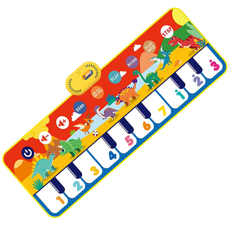 Coolplay tapis de Piano Musical pour enfants en bas âge tapis de danse pour clavier de sol avec 8 sons d'animaux tapis pour bébé jouets éducatifs: Argent