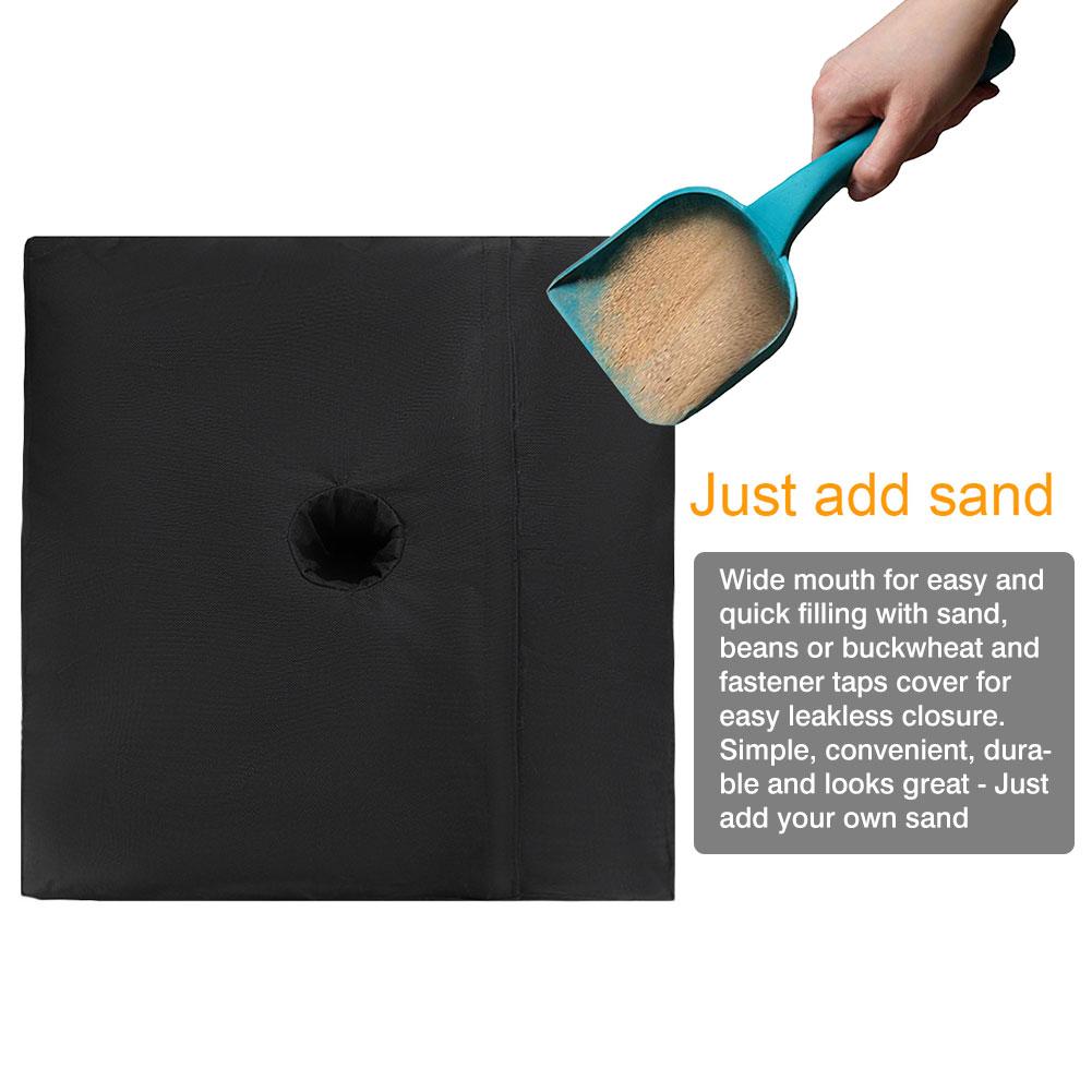 Parasol Stand Bag Portable Weatherproof Square Umbrella Stand Heavy Duty Sand Bags Base for Outdoor Terrace Beach