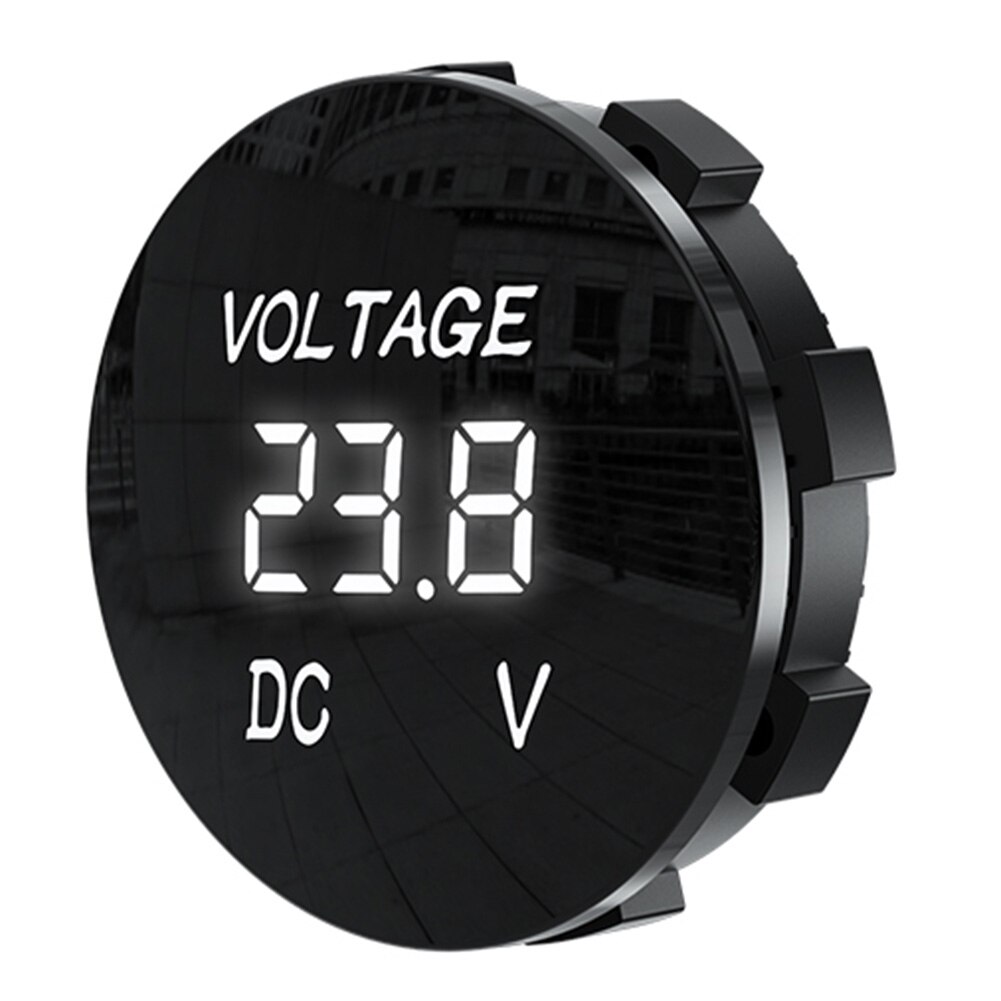 Neue D3 Digital Panel Voltmeter Led-anzeige Wateproof Spannung Meter Universal für Auto Auto Motorrad Yacht Boot ATV Lkw: WHITE