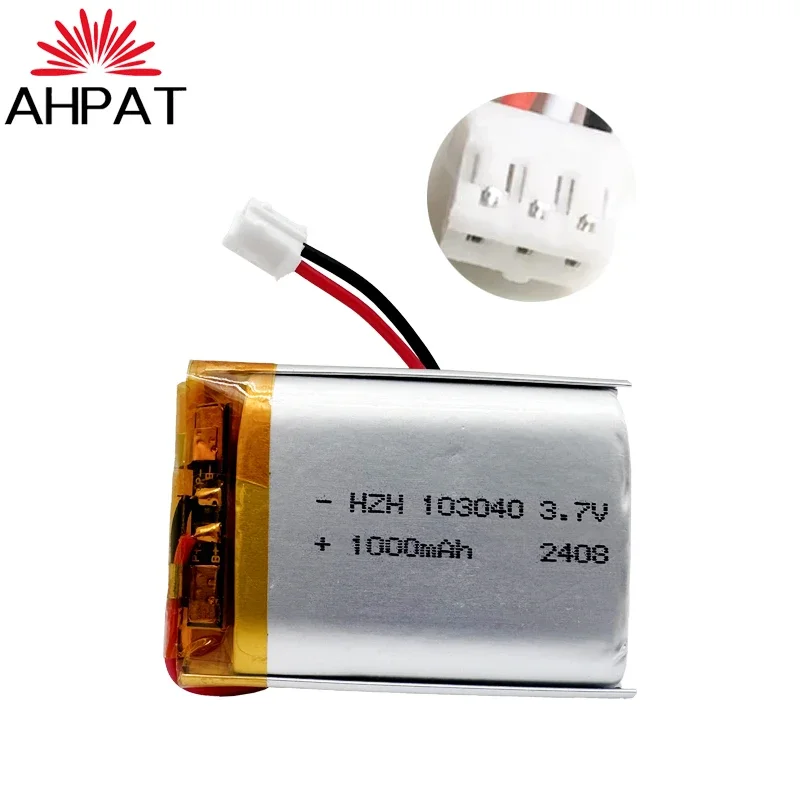 3.7V 803040 1000mAh Rechargeable Polymer lithium ion / Li-ion battery for MP3 player alarm speaker DVD GPS VR Car DVR