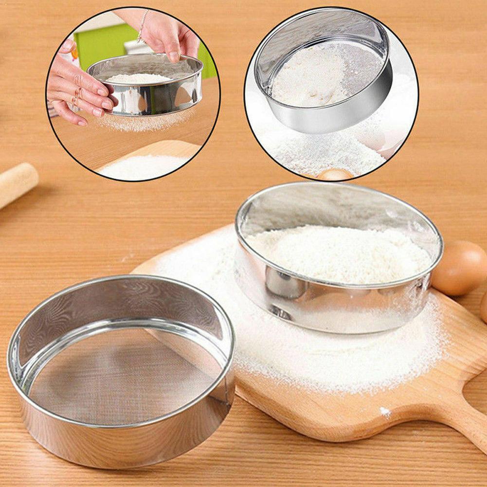 DIY Kreative Backen Gittergewebe Sieb Mehl Sieb Sieb Hohe Sieb Küche Werkzeug Sieb Dickem Edelstahl Mehl Stahl