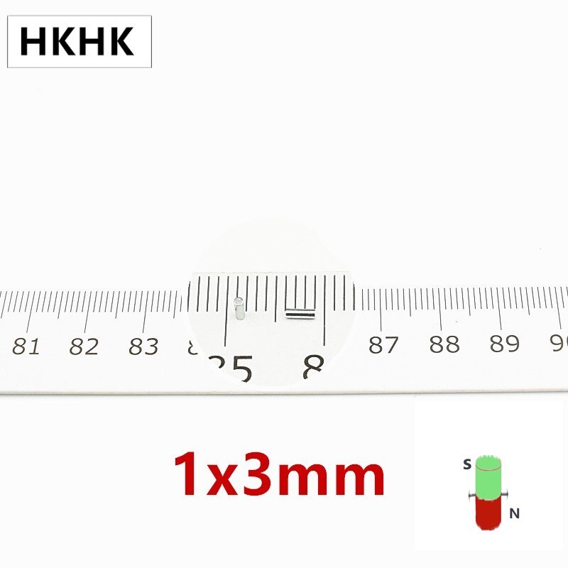 Hkhk 100/500Pcs Mini Magneet 1X3 Mm Mini Magneet Encoder 1Mm Sterke Magnetische Standaard 1X3 Mm