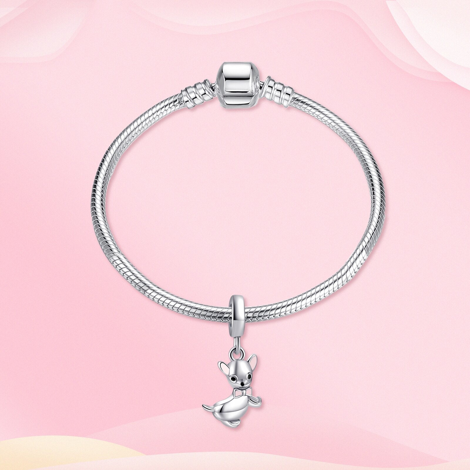 La menars chihuahua-hundeperlen, passend für original-marken-charm-armbänder, echte silberplattierung, für damenschmuck-diy-herstellung