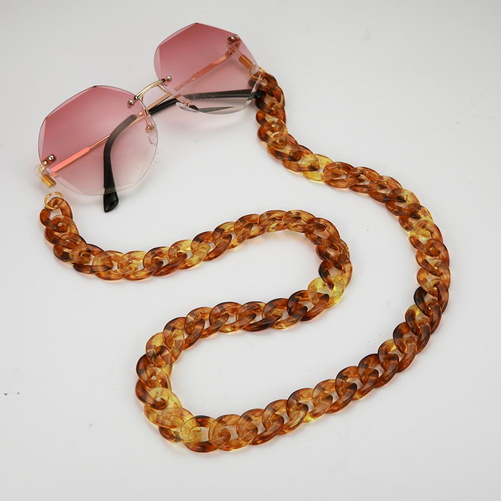 Hot Occhiali Da Sole in Acrilico Catene Donne Occhiali Da Lettura Appeso Catena del Collo Della Cordicella Cavo di Occhiali Occhiali Corda Cinturino in Regalo per le Ragazze: Leopard Color