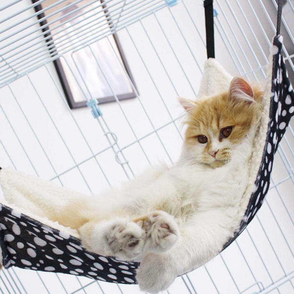 Gato hamaca de mascota suministros saco de dormir de gato transpirable jaula de doble cara disponibles manta de cama para gatos