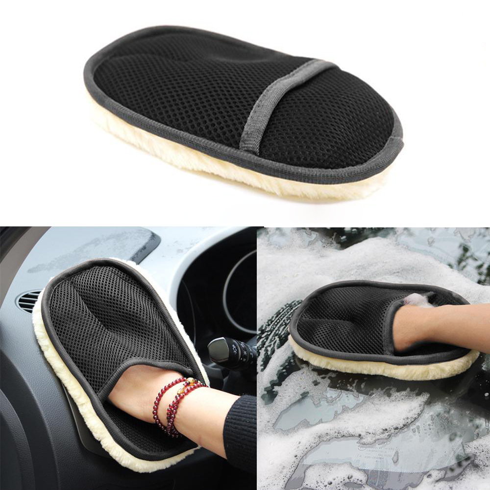 Auto Reinigung Pinsel Reiniger Wolle Weichen Auto Waschen Handschuhe Reinigung Pinsel Motorrad Unterlegscheibe Pflege Automobil Auto Styling 17*23cm