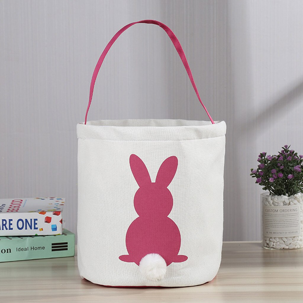 Pasen Ei Mand Konijn Bunny Gedrukt Canvas Carry Eieren Candy Bag Mar16