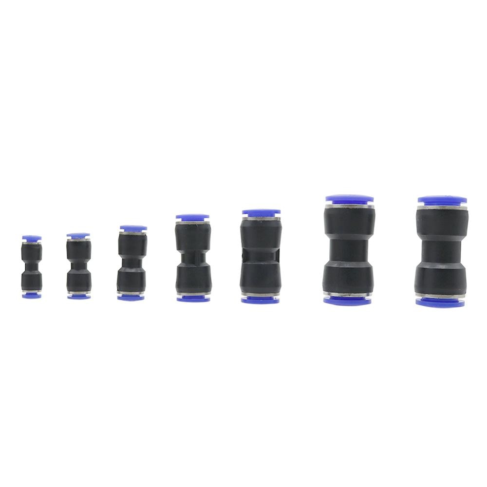 Air Pneumatic 4mm 6mm 8mm 10mm 12mm 14mm 16mm OD Hose Tube One Touch Push Into Straight Gas Connector Slip Lock Quick Coupling