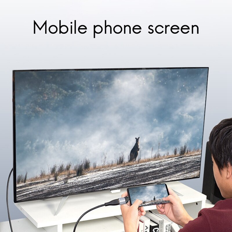 JORINDO typu C wtyk męski do HDMI przenośny zasilacz USB-C Adapter 4K @ 60HZ HDMI2.0 Adapter HD obsługuje wszystkich rodzajów C wyjście wideo sprzęt