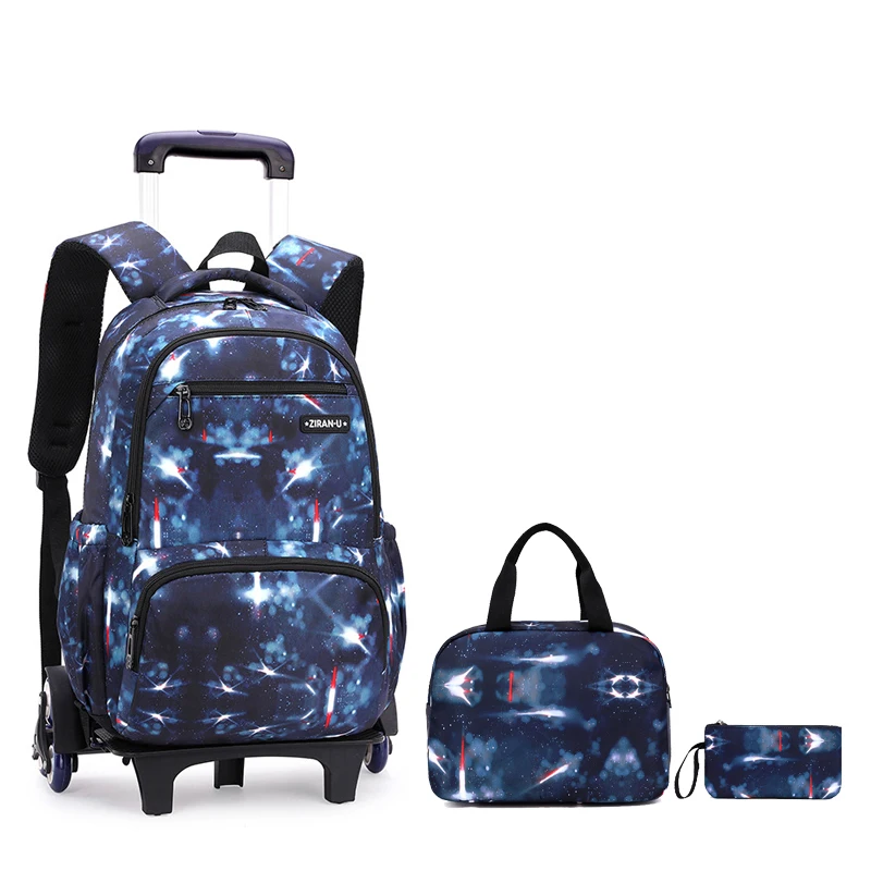 Schoolrugzaktas met wielen Terug naar school Rolling Bags Student-rugzak op wielen voor jongensmeisjes Kinderen Schooltrolleytas: Lavendel
