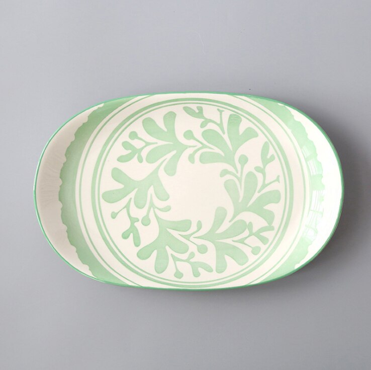 30*19.2cm 12 Inch Fish Dish Underglaze Color Home Dish Plate Hotel Ceramic Plate For Kitchen Tableware: 13