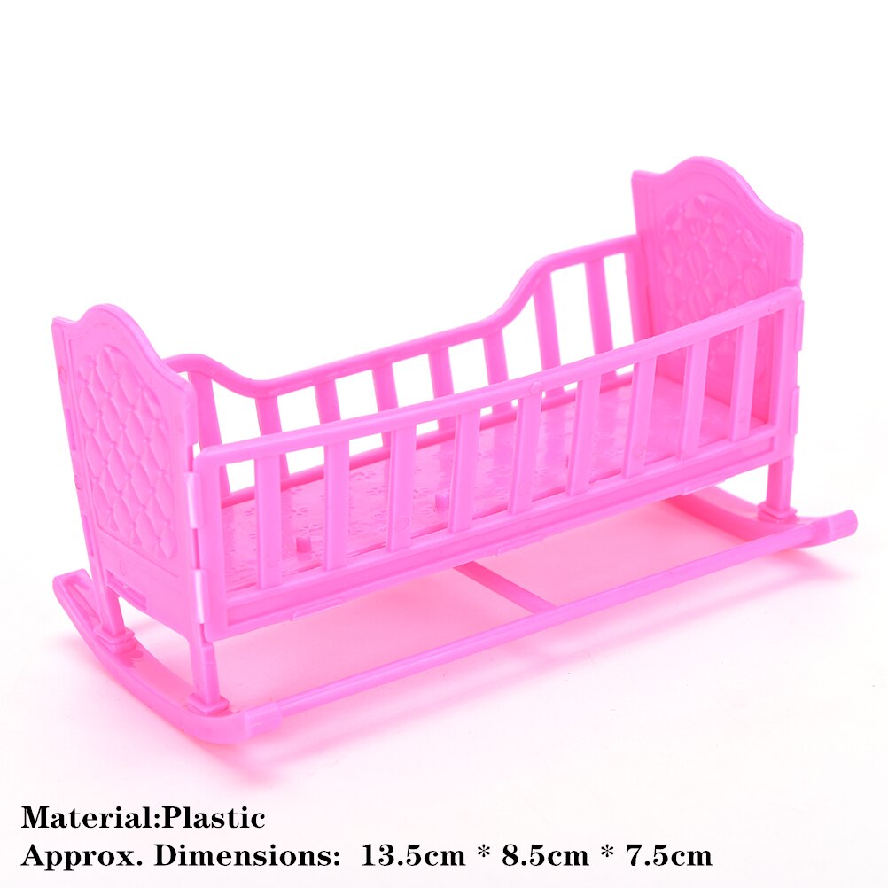 14 Styles Miniature Floral Bed Pastoral Style Classic Wood/Plastic Pretend Furniture Kid Toy 1/12 Scale Dollhouse Furniture: L