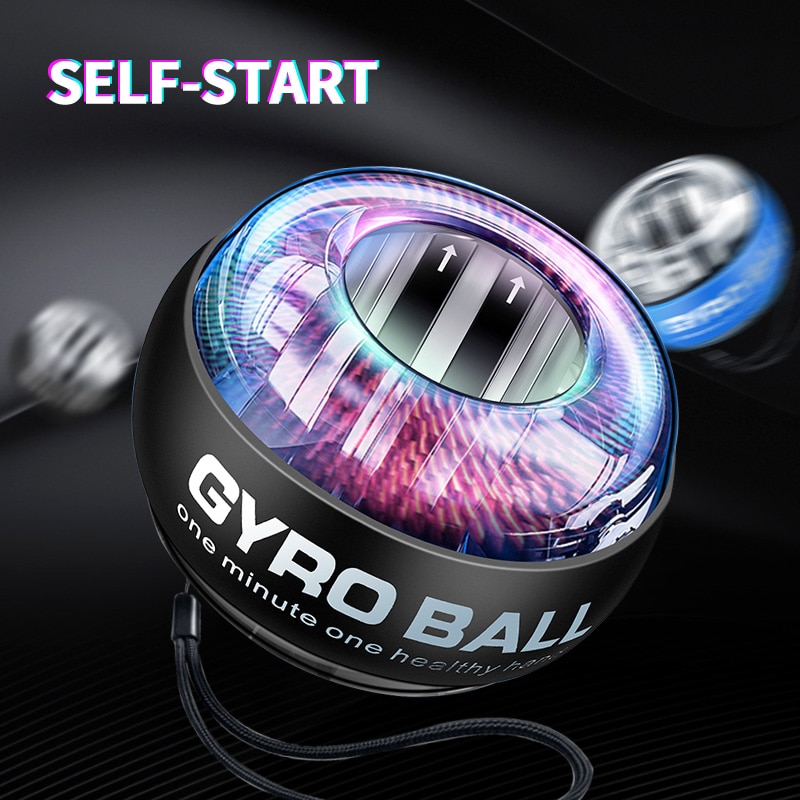 LED wrist ball muscle strength training gyroscope power ball intensifier arm exerciser power ball home gym workout fitness equip