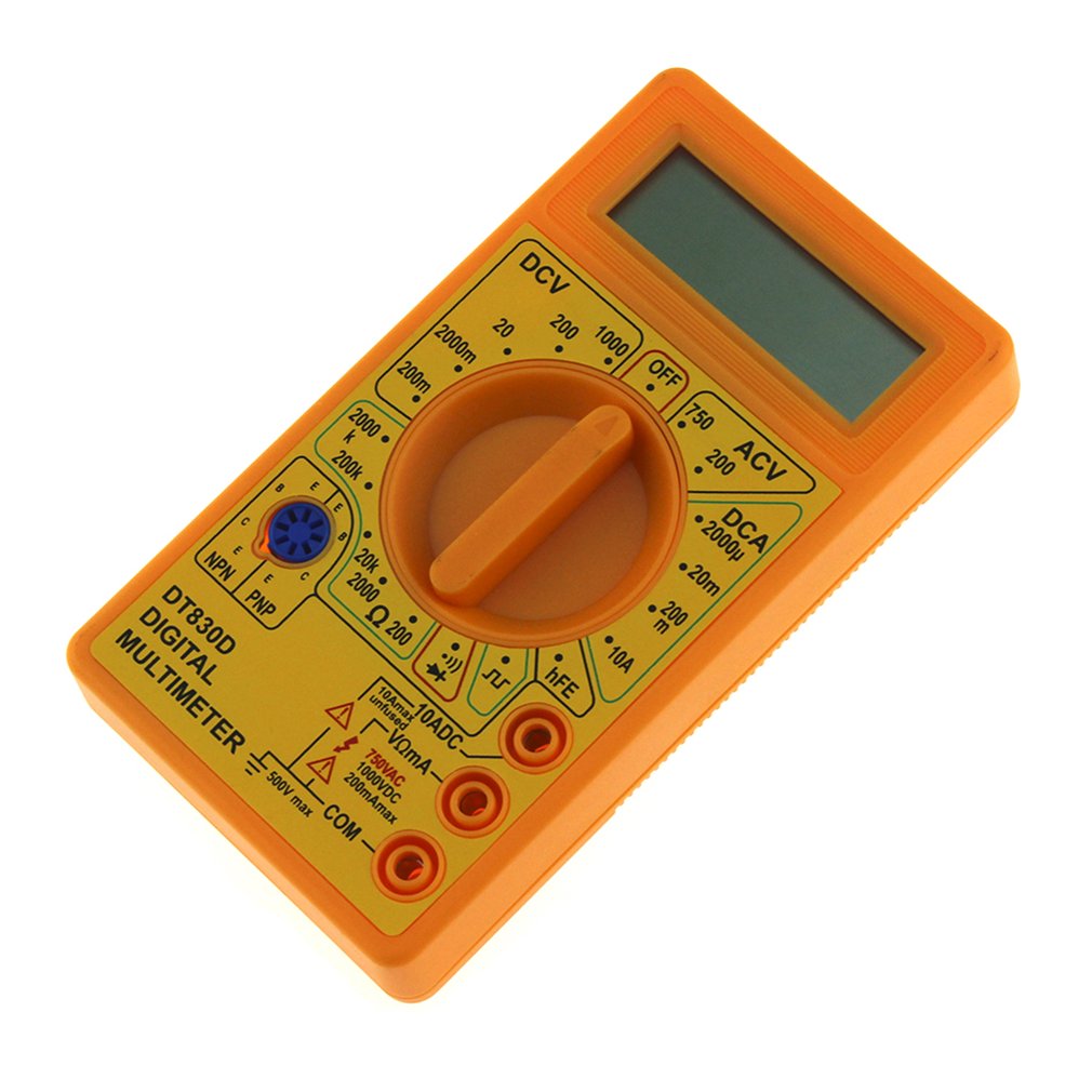 DT-830D Mini Pocket Digital Multimeter 1999 Counts AC/DC Volt Amp Ohm Diode hFE Continuity Tester Ammeter Voltmeter Ohmmeter