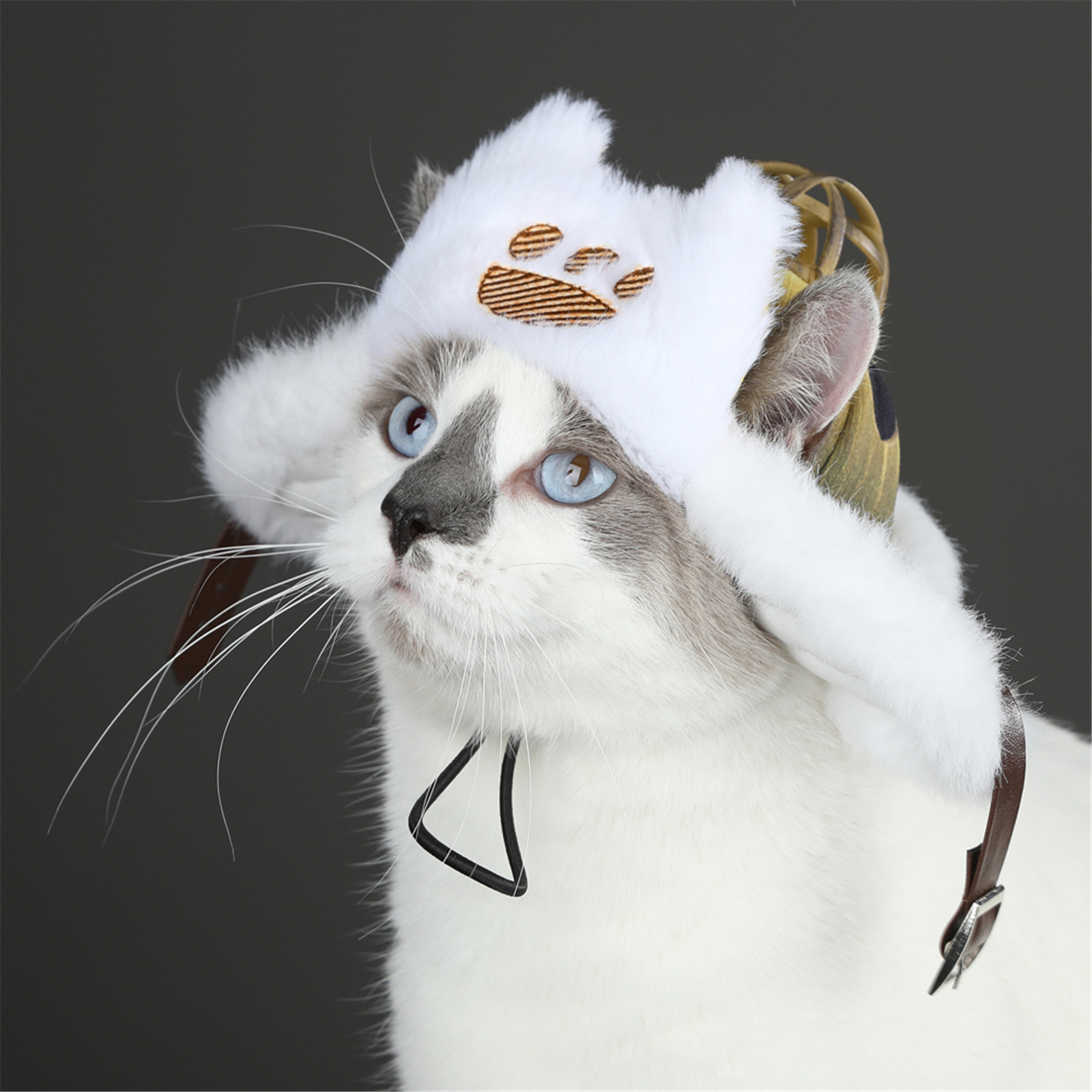 Cappello per animali domestici per gatti Gioco cosplay Cappello per travestimento Peluche peloso Palico Cap Puntelli Puntelli per costumi di carnevale per feste di Halloween: L