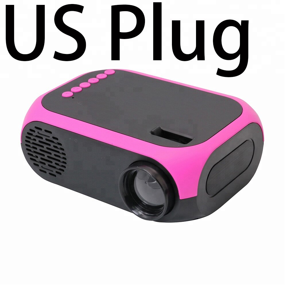 cheap small micro LCD home outdoor pico pocket portable LED mini projector YY-BLJ111 for mobile phone smartphone: Red US