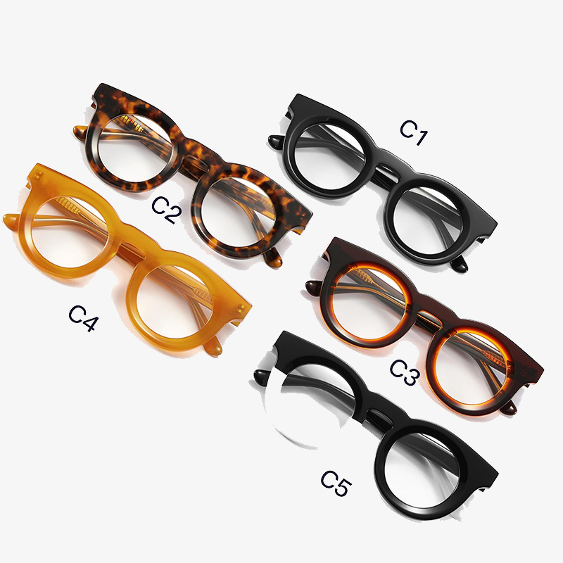Acétate hommes Vintage rond lunettes optiques cadre lunettes optiques de luxe japonais à la main lunettes hommes