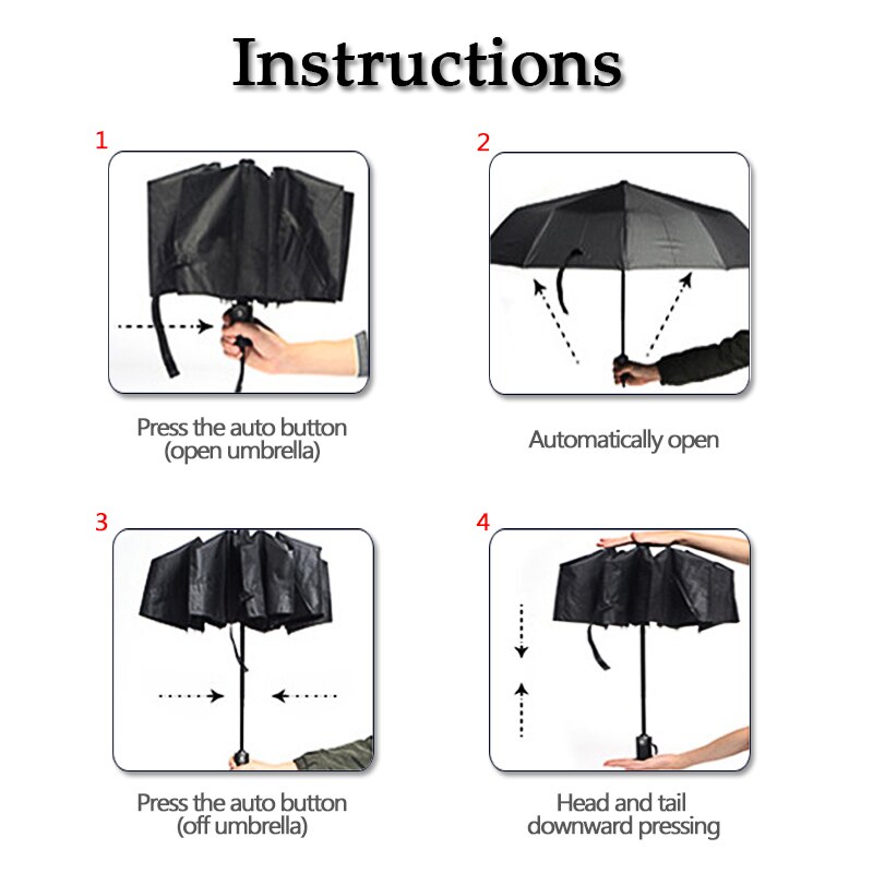 sun&rain umbrella 3 fold automatic umbrella black anti UV windproof Parasol for mazda 2 3 mazda 6 cx-5 cx5 cx-7cx-9