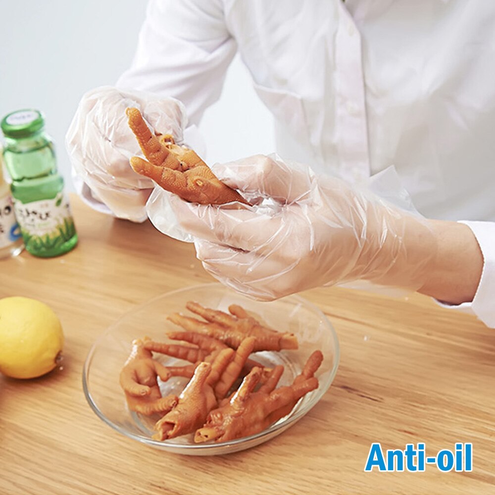 500pcs/100PCS/Set Food Plastic Gloves Disposable Gloves for Restaurant Kitchen BBQ Eco-friendly Food Gloves Fruit Vegetable