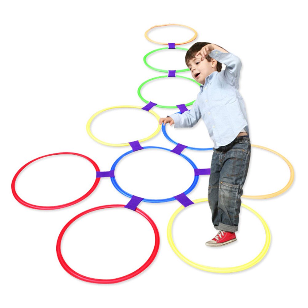 Rooster Jump Hopscotch Ring Set Hopscotch Ring Game Speelgoed Multi-Gekleurde Plastic Ringen Connectors voor Indoor of Outdoor Spelen: Default Title