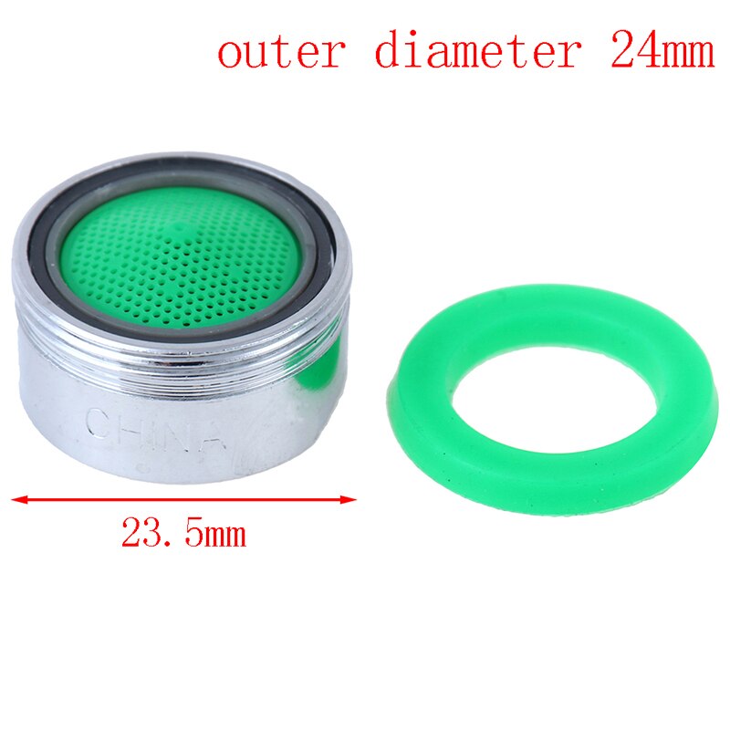 Water Filter Adapter Silver Water Saving Faucet Tap Aerator Water Purifier Filter Nozzle With Rubber Washer Kitchen Accessories: 2