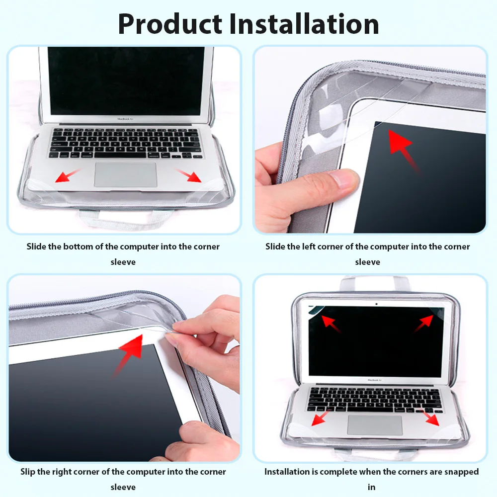 Laptop Bag Liner Bag Handbag Suitable for M1 M2 13 14 15.6 Inch Macbook Air Pro Huawei Asus Dell Waterproof Notebook Briefcase