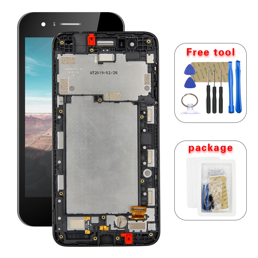 100% getestet Für LG K9 X210EM X210K X210L X210S X210E X210NMW X210BMW LCD Display Touchscreen Digitizer Montage mit rahmen