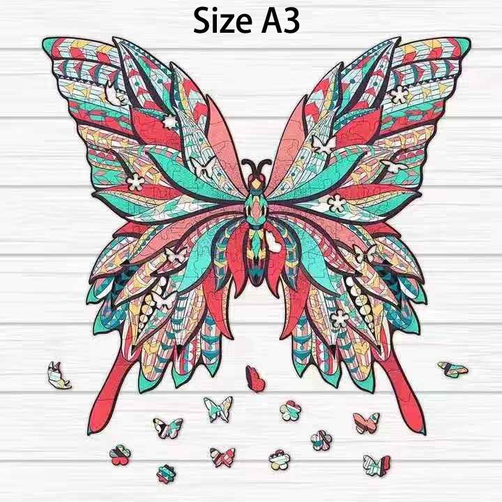 Dinosaur Butterfly Wooden Jigsaw Puzzle Wooden Puzzle Puzzles For Adults Toys Kids Christmas Toy Wooden Games Educational G I3X3