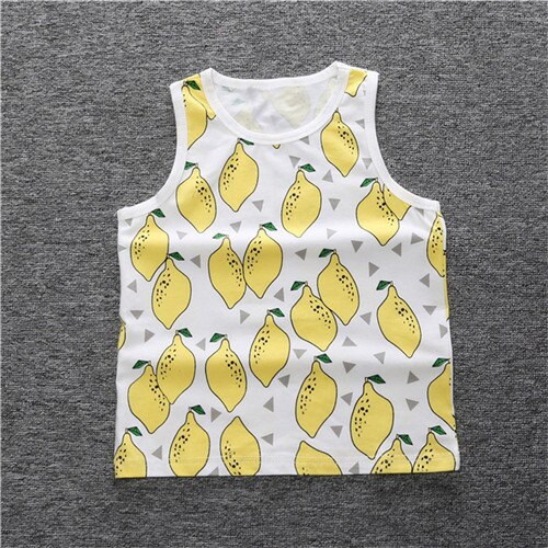 Sommer stil babyvest bomuldsundertøj ærmeløse tanktoppe til piger og drenge børn børn tøj toppe camisoler vest: Mango / 2t