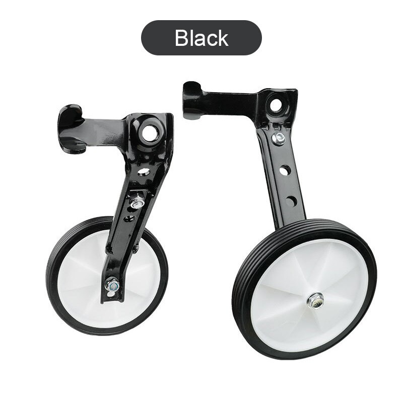 Roues d'entraînement de vélo pour enfants, roue auxiliaire, 16 -24 pouces, stabilisateur universel réglable, roue secondaire: Black