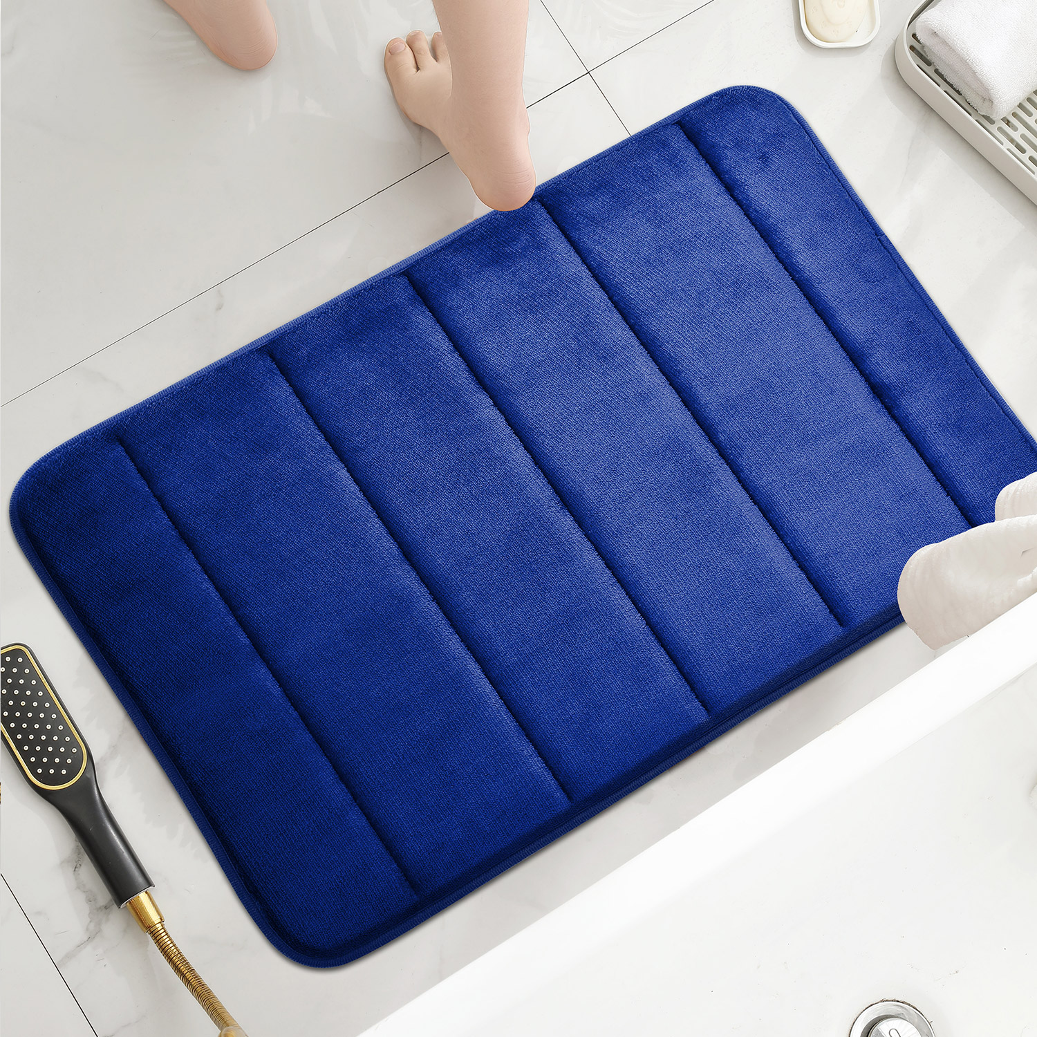 Bad Korallen samt Anti-Rutsch-Matte, schnelle Wasser aufnahme, trockene Maschinen wäsche, Toiletten matte, weich bequem, einfache Matte Bad verwenden