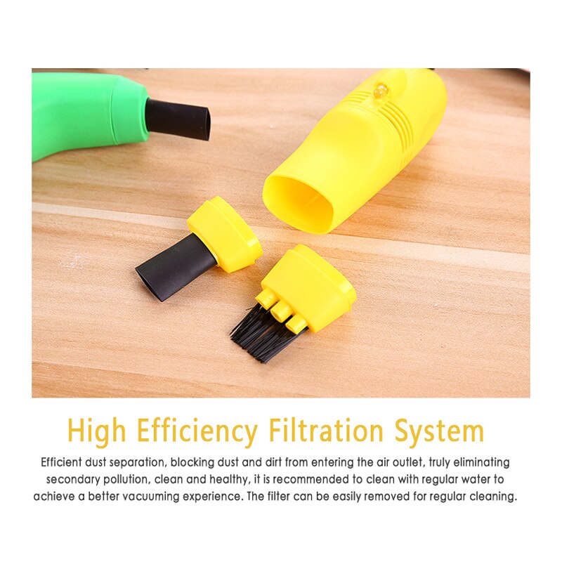 Useful Mini Computer Vacuum USB Keyboard Brush Cleaner Laptop Brush Dust Cleaning Kit Household Cleaning Tool Computer Cleaners