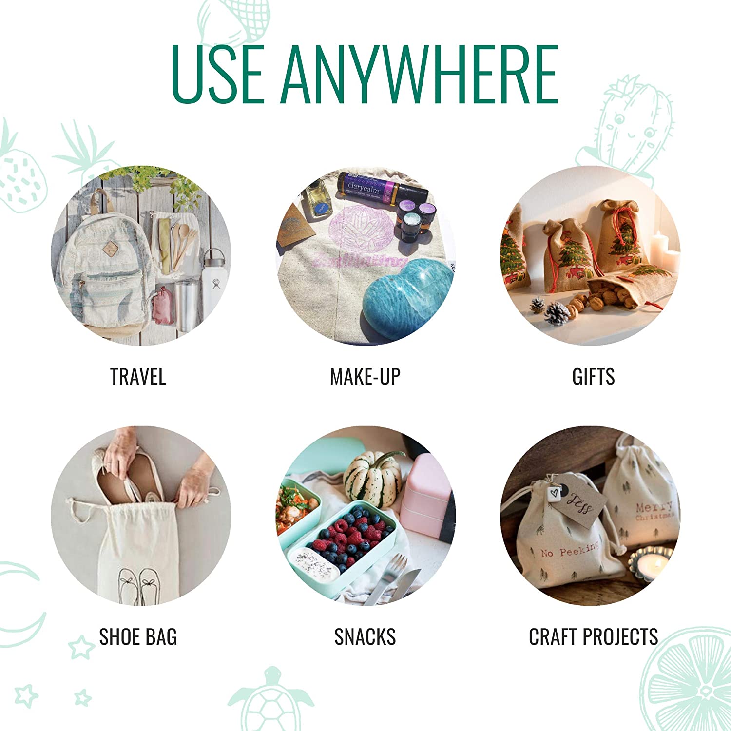 Jute bag Cotton Linen Drawstring Bag Burlap Packing pouches Storage Bags for Wedding Christmas Jewelry Packaging