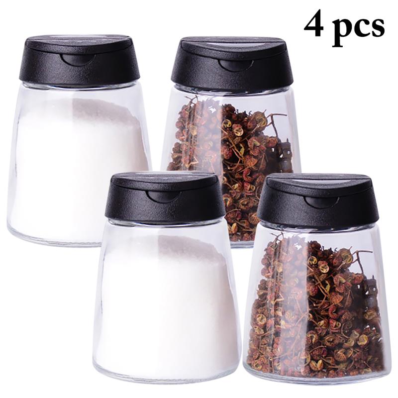 4pcs Seasoning Bottle Multi-purpose Salt Spice Condiment Box Seasoning Storage Container