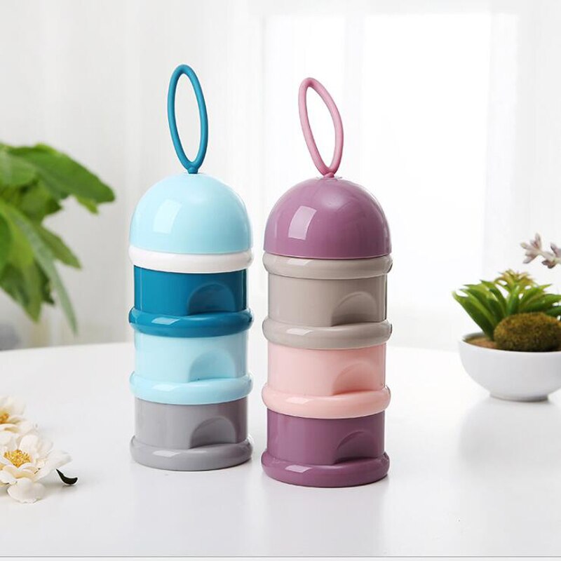 Kids Formula Milk Container 3 Layer Style Portable Baby Food Storage Box Cereal Cartoon Toddle Milk Powder Boxes