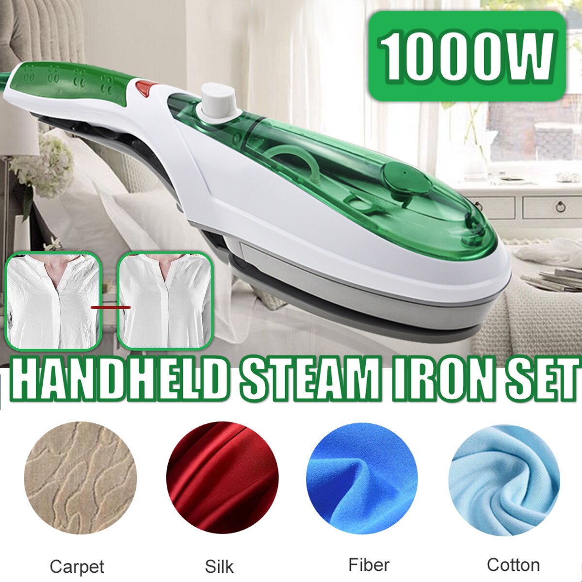 1000W Handheld Garment Steamer Brush Portable Steam Iron For Clothes Generator Ironing Steamer For Underwear Steamer Iron