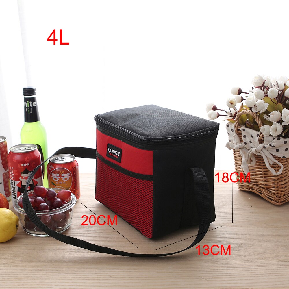 SANNE 4L Children&#39;s Insulated Lunch Bag Waterproof Food Cooler Bag Thermal Portable Coke/Beer Bag Mummy Bag Refrigerator Bag